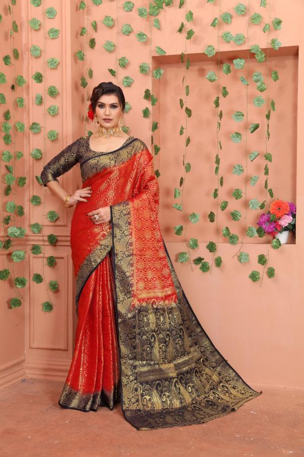 Macazo Bindi 1 Banarasi Soft Silk Designer Saree Collection